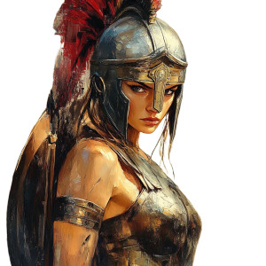 Spartan Woman Warrior Vinyl Car Decal Sticker – Waterproof & UV-Resistant 8"