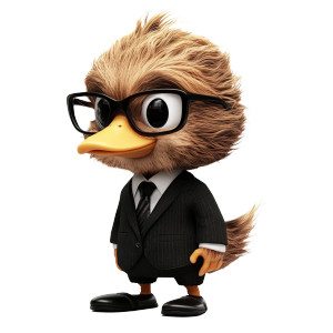 Magical Cartoon Duck Vinyl Car Decal Sticker – Waterproof & UV-Resistant 8"