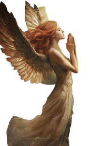 Praying Angel Portrait Vinyl Car Decal Sticker – Waterproof & UV-Resistant 8"