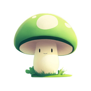 Cartoon Mushroom V3 Vinyl Car Decal Sticker – Waterproof & UV-Resistant 8"