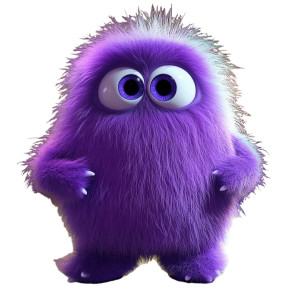 Purple Fluffy Monster V3 Vinyl Car Decal Sticker – Waterproof & UV-Resistant 8" Purple Fluffy Monster V3 Vinyl Car Decal Sticker – Waterproof & UV-Resistant 8"