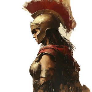 Spartan Warrior Woman V3 Vinyl Car Decal Sticker – Waterproof & UV-Resistant 8"