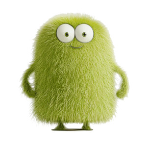 Green Clay Creature Vinyl Car Decal Sticker – Waterproof & UV-Resistant 8"