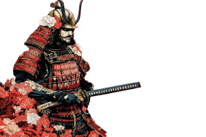 Samurai Ukiyo-E V2 Vinyl Car Decal Sticker – Waterproof & UV-Resistant 8"