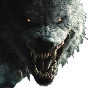 Menacing Wolf Jaw Vinyl Car Decal Sticker – Waterproof & UV-Resistant 8"