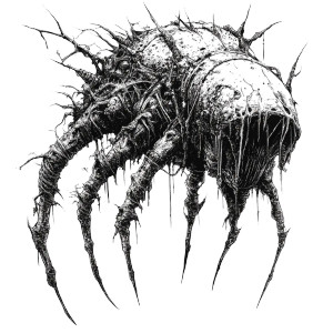 Ominous Art-Nouveau Creature Vinyl Car Decal Sticker – Waterproof & UV-Resistant 8"