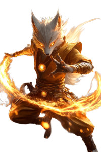 Tai The Fox Vinyl Car Decal Sticker – Waterproof & UV-Resistant 8"