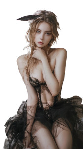 Girl With Da Vinci Wings V2 Vinyl Car Decal Sticker – Waterproof & UV-Resistant 8"