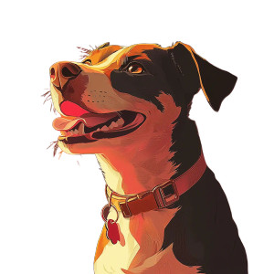 Happy Mixed Dog Vinyl Car Decal Sticker – Waterproof & UV-Resistant 8"