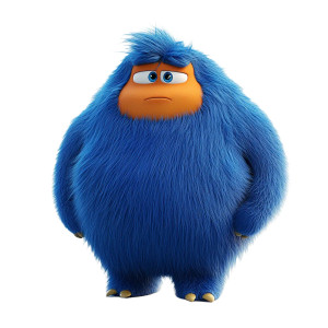 Royal Blue Monster Vinyl Car Decal Sticker – Waterproof & UV-Resistant 8"