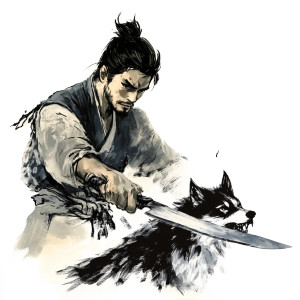 Chinese Painting Scene Vinyl Car Decal Sticker – Waterproof & UV-Resistant 8"