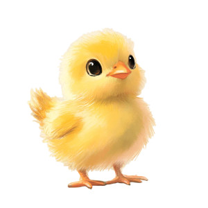 Baby Chicken Illustration V3 Vinyl Car Decal Sticker – Waterproof & UV-Resistant 8"