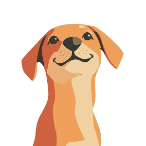 Calm Smiling Dog Vinyl Car Decal Sticker – Waterproof & UV-Resistant 8"