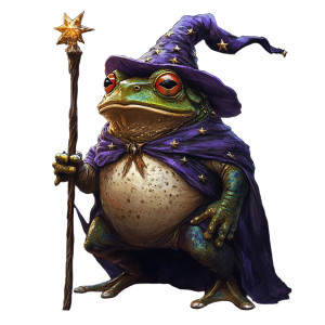 Grand Mage Frog Vinyl Car Decal Sticker – Waterproof & UV-Resistant 8"