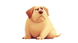 Sad Overweight Labrador Vinyl Car Decal Sticker – Waterproof & UV-Resistant 8"