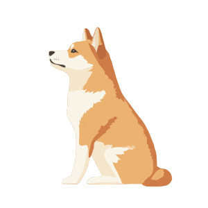 Sad Hachiko Sitting Vinyl Car Decal Sticker – Waterproof & UV-Resistant 8"