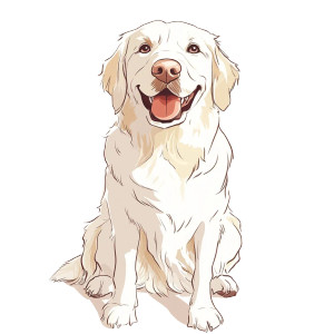 Happy Golden Retriever V6 Vinyl Car Decal Sticker – Waterproof & UV-Resistant 8"