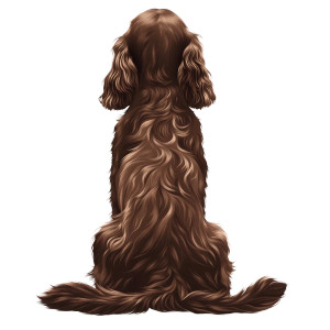 Chocolate Cocker Spaniel Vinyl Car Decal Sticker – Waterproof & UV-Resistant 8"