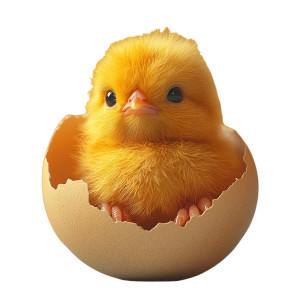 Easter Chick Birth Vinyl Car Decal Sticker – Waterproof & UV-Resistant 8"