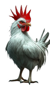 Big White Chicken Vinyl Car Decal Sticker – Waterproof & UV-Resistant 8"