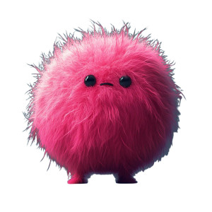 Pink Fuzzy Sphere Vinyl Car Decal Sticker – Waterproof & UV-Resistant 8"