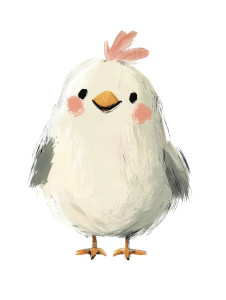 Happy Chick Illustration Vinyl Car Decal Sticker – Waterproof & UV-Resistant 8"