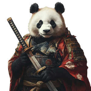 Panda Samurai V5 Vinyl Car Decal Sticker – Waterproof & UV-Resistant 8"