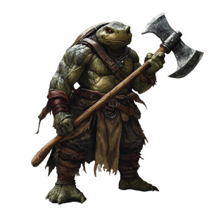 Tortle Barbarian V2 Vinyl Car Decal Sticker – Waterproof & UV-Resistant 