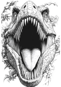 T-Rex Mouth View V2 Vinyl Car Decal Sticker – Waterproof & UV-Resistant 8"