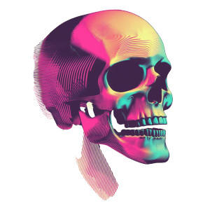 Crazy Cool Skull Vinyl Car Decal Sticker – Waterproof & UV-Resistant 8" Crazy Cool Skull Vinyl Car Decal Sticker – Waterproof & UV-Resistant 8"