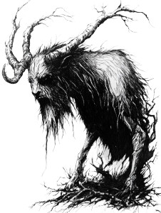 Folklore Creature Illustration Vinyl Car Decal Sticker – Waterproof & UV-Resistant 8"