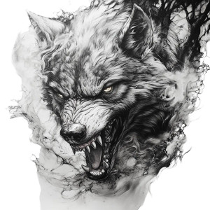 Evil Fenrir Tattoo Vinyl Car Decal Sticker – Waterproof & UV-Resistant 8"