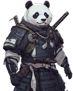 Samurai Panda V11 Vinyl Car Decal Sticker – Waterproof & UV-Resistant 8"