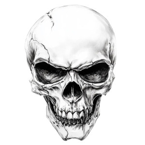 Angry Skull V2 Vinyl Car Decal Sticker – Waterproof & UV-Resistant 8"