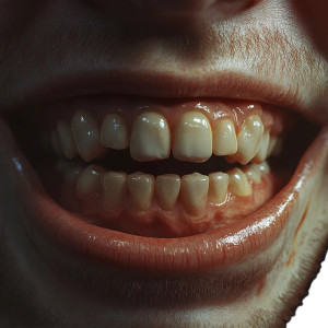 Crooked Teeth Smile Vinyl Car Decal Sticker – Waterproof & UV-Resistant 8"