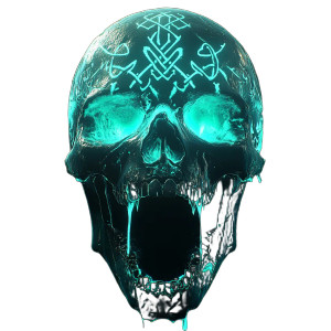 Glowing Norse Skull Vinyl Car Decal Sticker – Waterproof & UV-Resistant 8" Glowing Norse Skull Vinyl Car Decal Sticker – Waterproof & UV-Resistant 8"