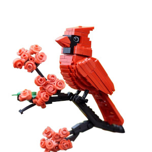 Lego Cardinal Bird Vinyl Car Decal Sticker – Waterproof & UV-Resistant 8"