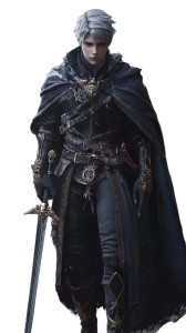 Silver-Haired Swordsman V3 Vinyl Car Decal Sticker – Waterproof & UV-Resistant 8"