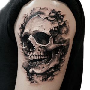 Skull Tattoo Vinyl Car Decal Sticker – Waterproof & UV-Resistant 8" Skull Tattoo Vinyl Car Decal Sticker – Waterproof & UV-Resistant 8"