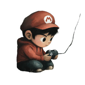 Gaming Boy Mario Vinyl Car Decal Sticker – Waterproof & UV-Resistant 8"