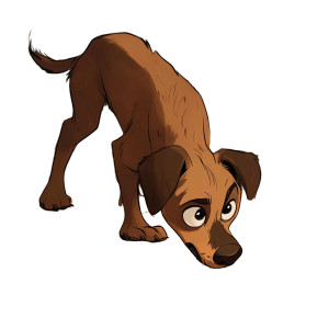 Sniffing Dog Cartoon Vinyl Car Decal Sticker – Waterproof & UV-Resistant 8"