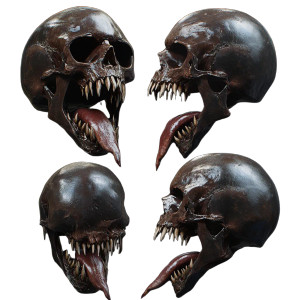 Demonic Skull V2 Vinyl Car Decal Sticker – Waterproof & UV-Resistant 8"
