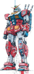 Gundam Concept Art Vinyl Car Decal Sticker – Waterproof & UV-Resistant 8"
