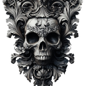 Ornate Skull Illustration Vinyl Car Decal Sticker – Waterproof & UV-Resistant 8" Ornate Skull Illustration Vinyl Car Decal Sticker – Waterproof & UV-Resistant 8"
