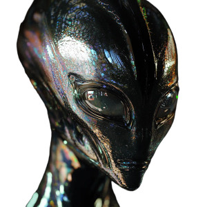 Psychedelic Alien Head Vinyl Car Decal Sticker – Waterproof & UV-Resistant 8"