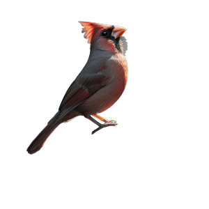 Cardinal On Sculpture Vinyl Car Decal Sticker – Waterproof & UV-Resistant 8" Cardinal On Sculpture Vinyl Car Decal Sticker – Waterproof & UV-Resistant 8"
