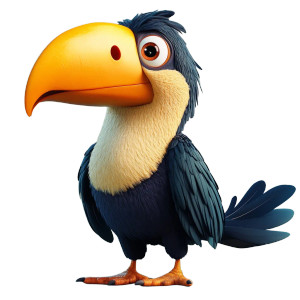 Golden Toucan Vinyl Car Decal Sticker – Waterproof & UV-Resistant 8"