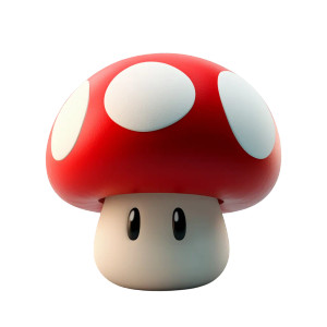 Kawaii Mario Mushroom Vinyl Car Decal Sticker – Waterproof & UV-Resistant 8"