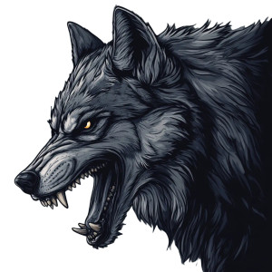 Snarling Wolf V19 Vinyl Car Decal Sticker – Waterproof & UV-Resistant 8"