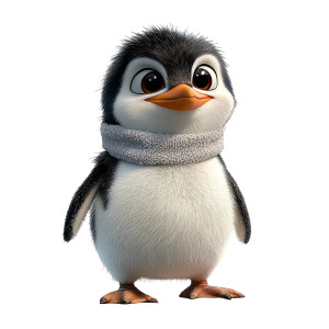 Cute 3D Penguin V3 Vinyl Car Decal Sticker – Waterproof & UV-Resistant 8"